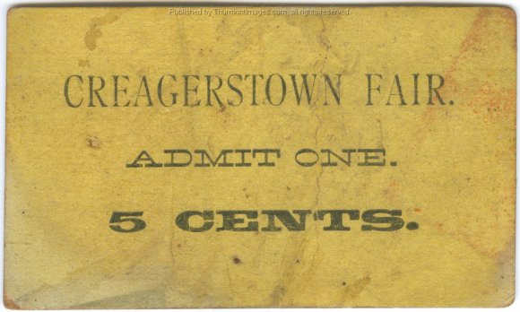 Creagerstown Fair Ticket 001