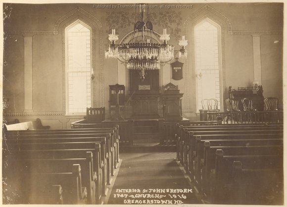 Creagerstown St John Reformed Church Interior 1916