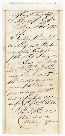 Rouzer 1st LT Commission 1863-08-23 001B BZ