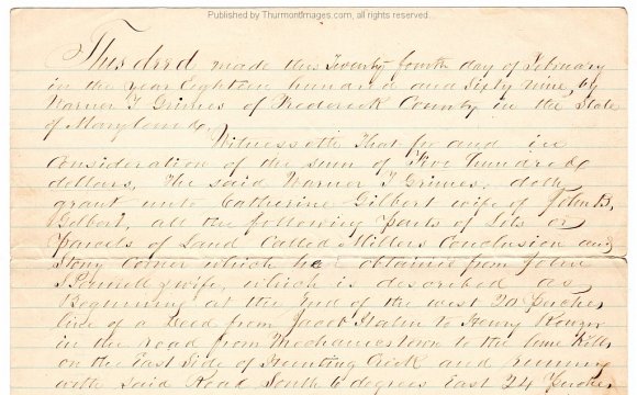 Gilbert Deed From Warner Grimes 1869-02-24 001B BZ