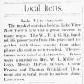 Lake View 1909-01-07 Clarion Carnival Article