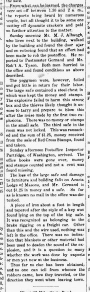 Post Office Breakin 02-24-1916 B