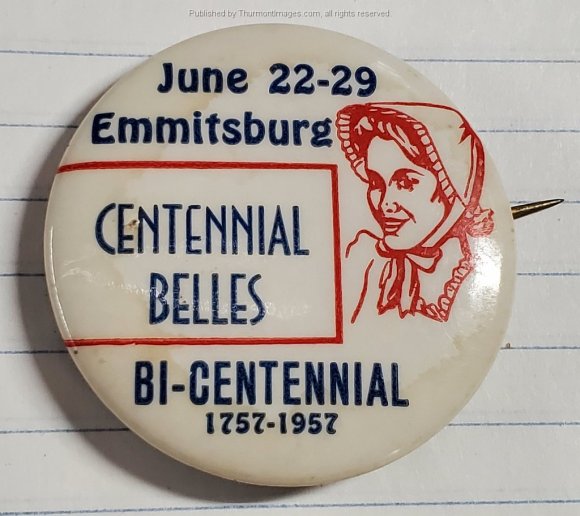 Emmitsburg Bicentenial Pin 1957