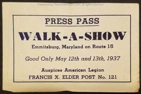 Emmitsburg Walk-A-Show 1937-05-12 JAK 001