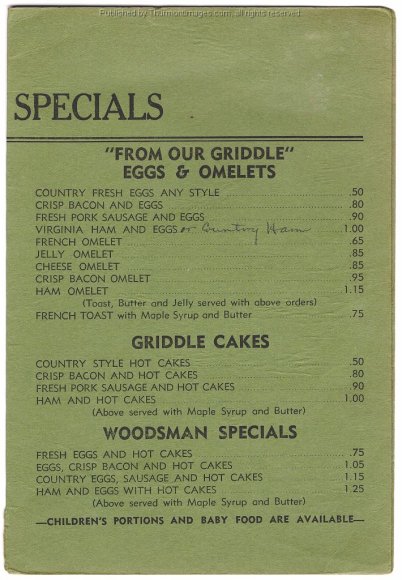 Mt Manor Restaurant Menu JAK 003C