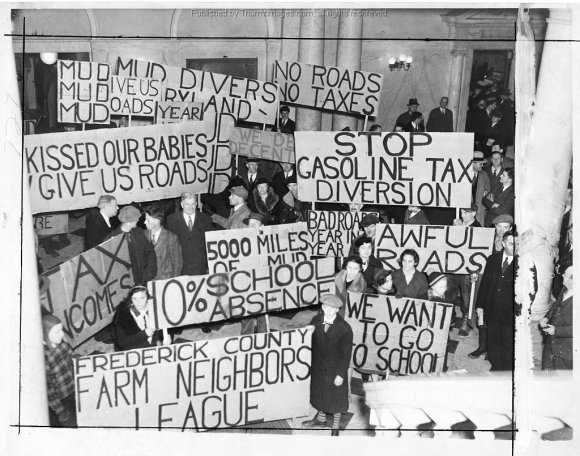 Frederick Delgation Protesting Roads 03-12-1937 JAK