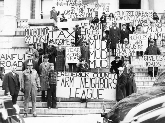 Frederick Delgation Protesting Roads 03-13-1937 JAK