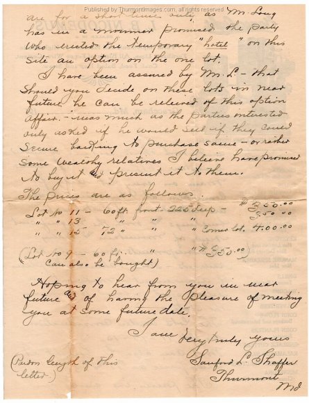 1919-06-23 Shaffer Letter to Sylvester HACS 001D JAK