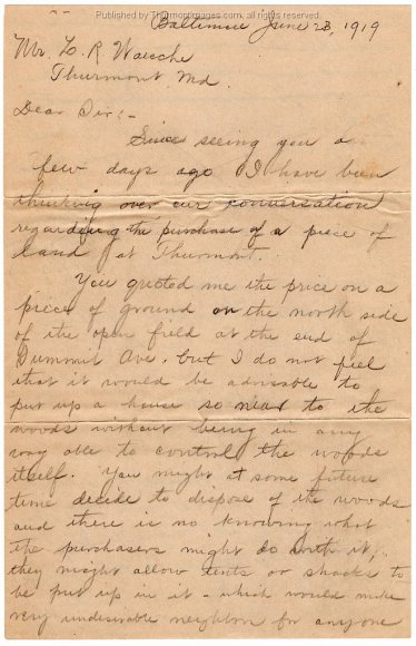 1919-06-23 Sylvester Letter to Waesche HACS 001A JAK