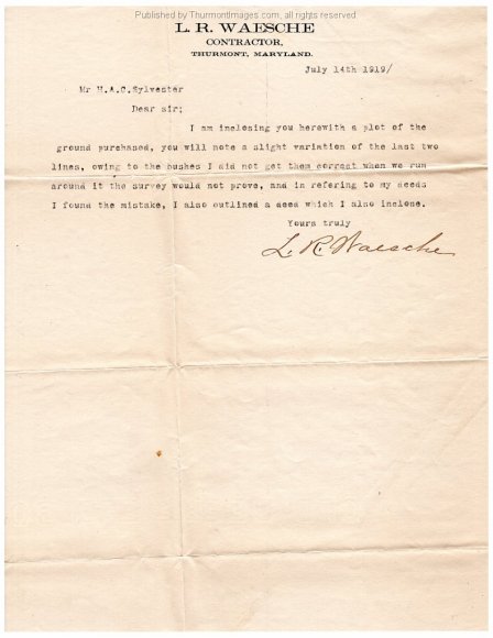 1919-07-14 Waesche Letter to Sylvester HACS 001A JAK