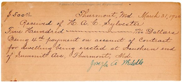 1920-03-31 Weddle 4th Receipt HACS 001 JAK