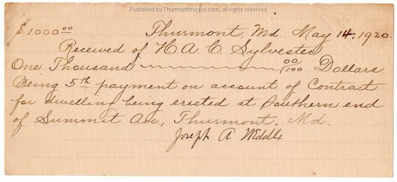 1920-05-14 Weddle 5th Receipt HACS 001 JAK