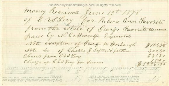 Favorite Estate Receipt 001 SB