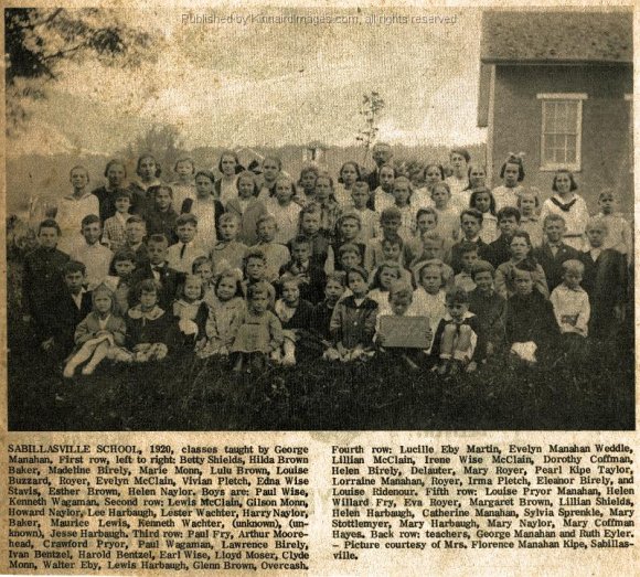 Sabillasville School Class 1920 001 SB