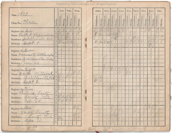 Sabillasville St Johns Reformed Church 1913 Booklet 001E SB