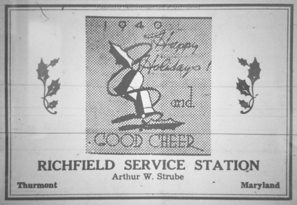 Christmas Greetings 1940 009 Richfield Service Station