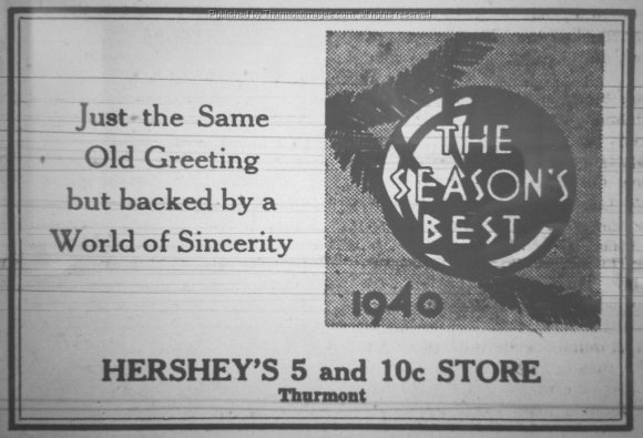 Christmas Greetings 1940 015 Hershey's 5 and 10