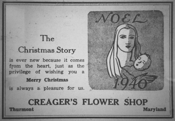 Christmas Greetings 1940 017 Creager Flower Shop