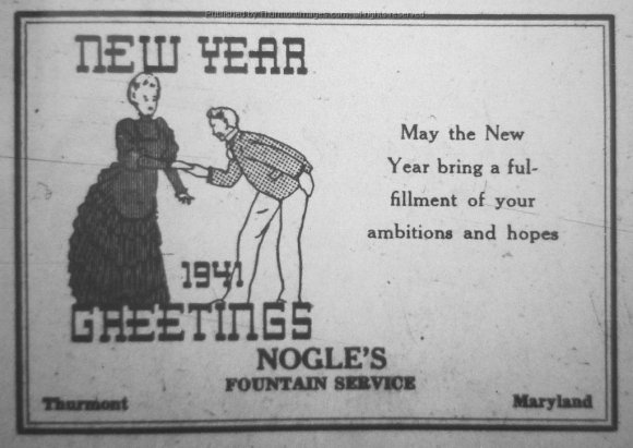 Christmas Greetings 1940 020 Nogle's Fountain Service