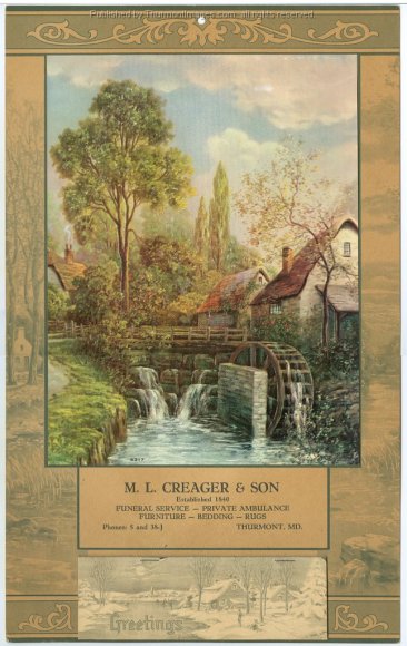 Creager Funeral Home Calendar 1943 001A JAK