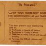 Cub Scouts Darrell Lewis Membership Card 1952 001D LinLew
