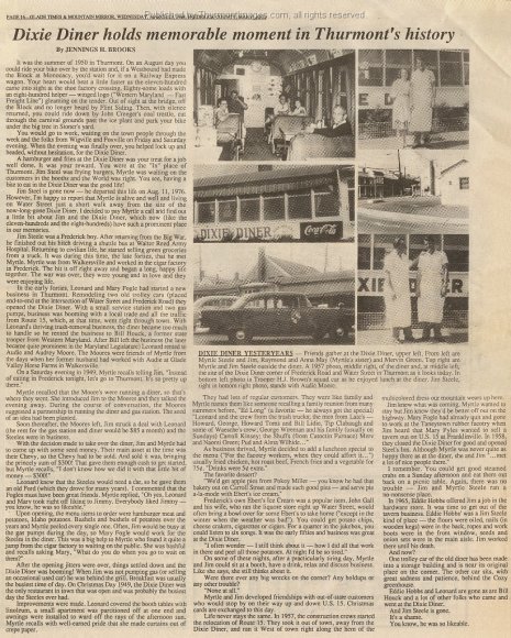 Dixie Diner Article