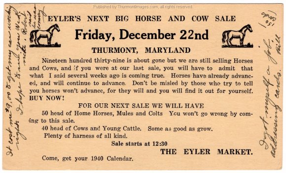 Eyler Market Postcard 12-22-1939 001A SueC