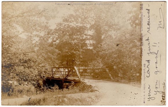 Iron Bridge Postcard 1906-10-06 JAK 001A