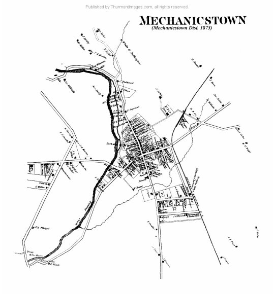 Mechanicstown Map 1873 Changes