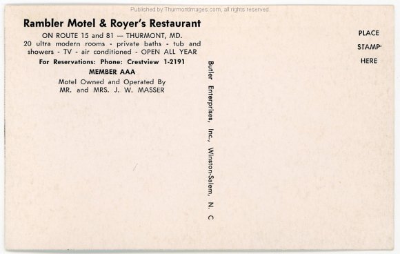 Rambler Motel and Royer's Restaurant JAK 001B