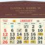 Rhodes, Clinton Desk Calendar 1964 JAK