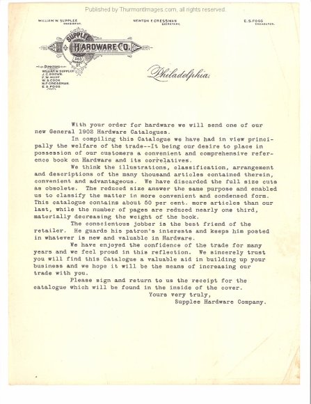 Sam Long's Letter Supplee Supply