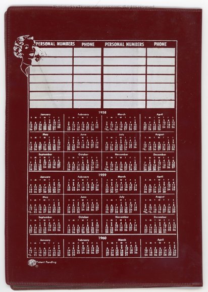 Telephone Book Cover 1958 001B