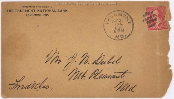 Thurmont National Bank Note 001B JAK