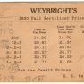 Weybrights Fertilizer Prices 1930 JAK 001A