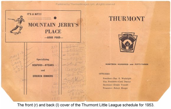 Little League 1953 Schedule 001