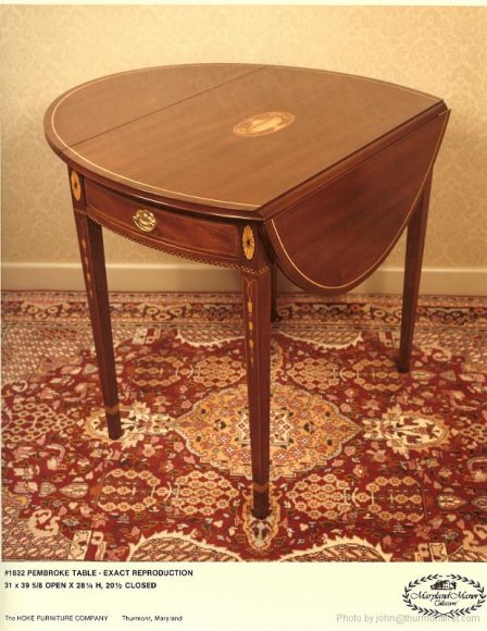 Hoke Product 1832 Pembroke Table