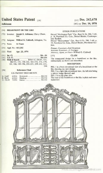 Hoke Product 2000 Breakfront Patent Drawing