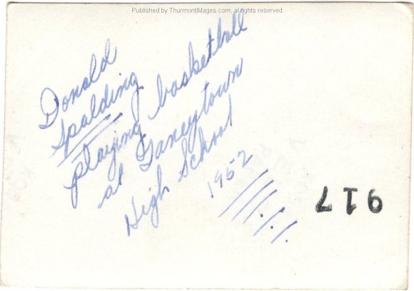 Donald Spalding Basketball 1952 MJB-DB 001B