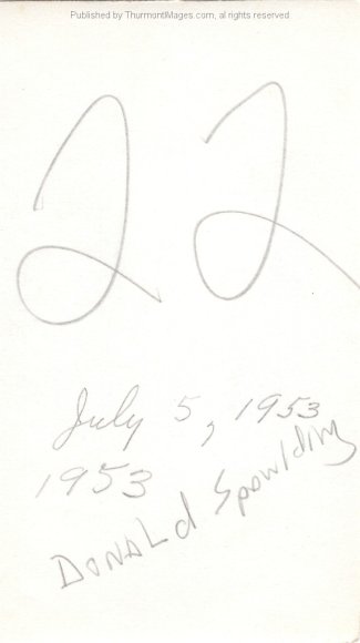 Donnie Spalding 1953 MJB-DB 001B
