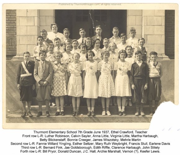 Thurmont Elementary School 7th Grade 1937 MWM