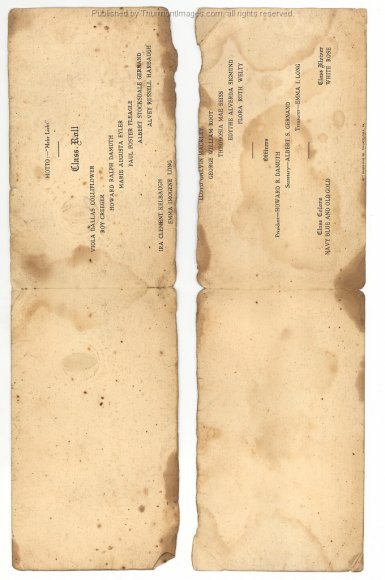 Thurmont High School 1913 Program 002