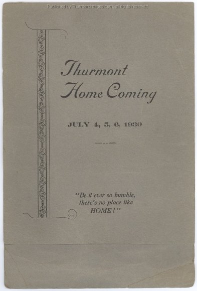 Thurmont High School Homecoming 1930 Cover E018