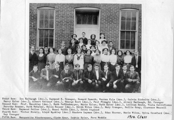 Thurmont School Class of 1912 Named