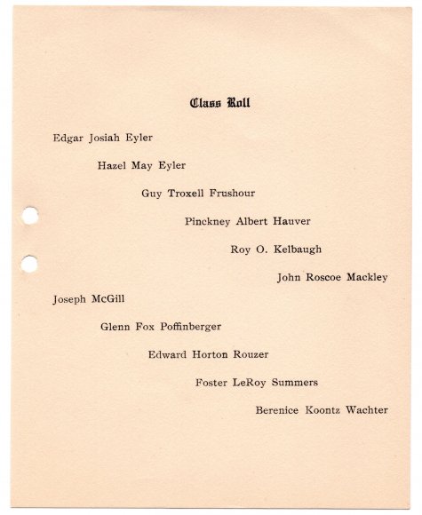 Thurmont High School Class of 1909 Commencement 001E