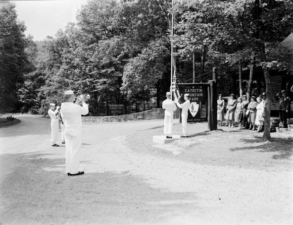 Catoctin Recreation Area Flag Raising 1956 003A JAK
