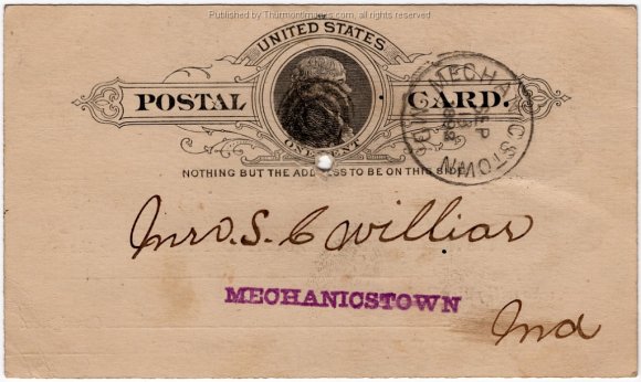 Adams Express Postcard 1892 001B BobB