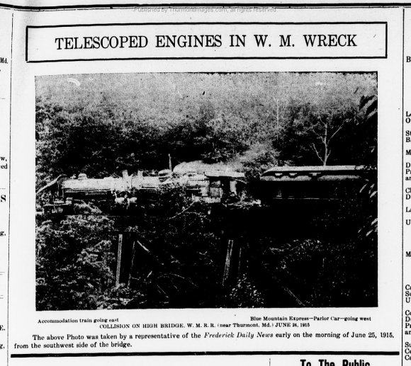 High Bridges Wreck 1915-07-01 Catoctin Clarion Pg 3 001