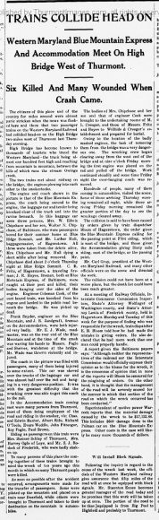 High Bridges Wreck 1915-07-01 Catoctin Clarion Pg 3 002