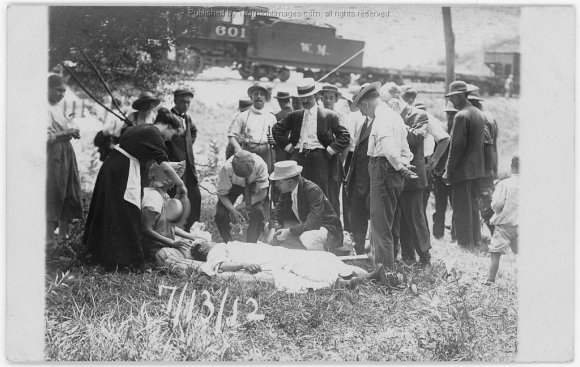 WMRR 1912-07-13 Westminster Derailment RPPC JAK 001A